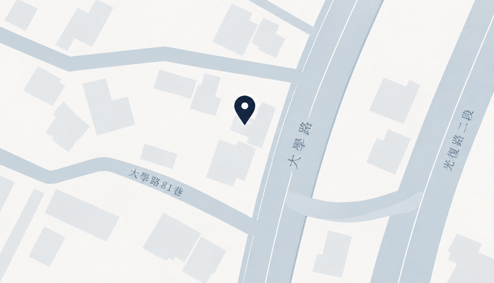 和選旅位於大學路16號，鄰近光復路二段的位置示意圖；點選開啟導航
